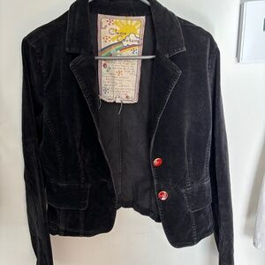 Designer vest - black velvet